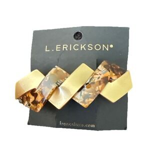 France Luxe L. Erickson Seaside Multicolor  Gold Tone Barrette New